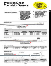 Thumbnail of document Data Sheet - OL-701-V Linear Thermistor Sensors